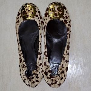 Tory Burch Lepoard Calf Hair Flats